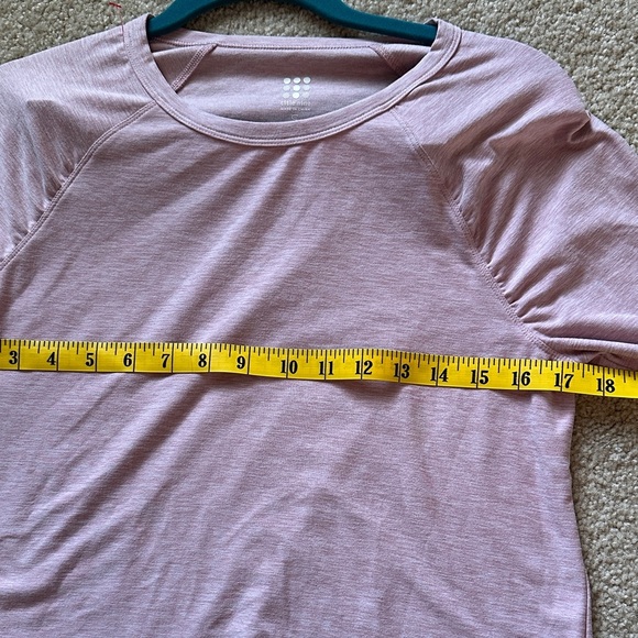 Title Nine Grace Raglan Long Sleeve Tee Curved Hem Light Pink Hiking Small - Picture 5 of 7